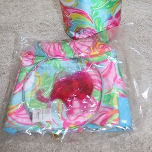 New Lilly Pulitzer soft ice bucket with ice pack
